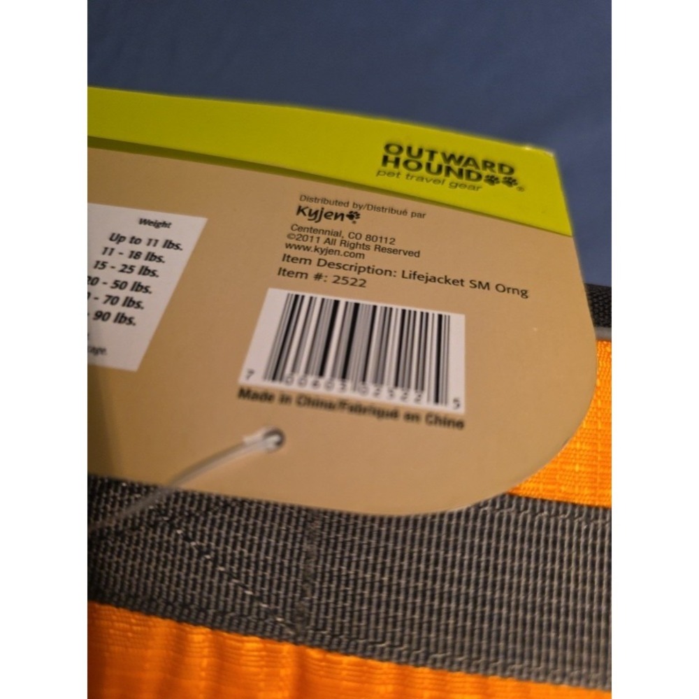 Dog Life Jacket Dog Vest Water Vest Outward Hound Granby Splash New Size Small - Picture 3 of 11